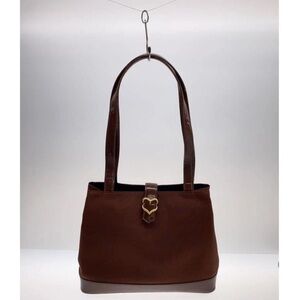 Yves Saint Laurent Brown Shoulder Bag with Gold Accent